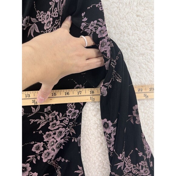 Vintage Xscape Top Women L Y2K 90s Fairy Grunge Whimsigoth Floral Witchy Sparkle - Picture 7 of 8